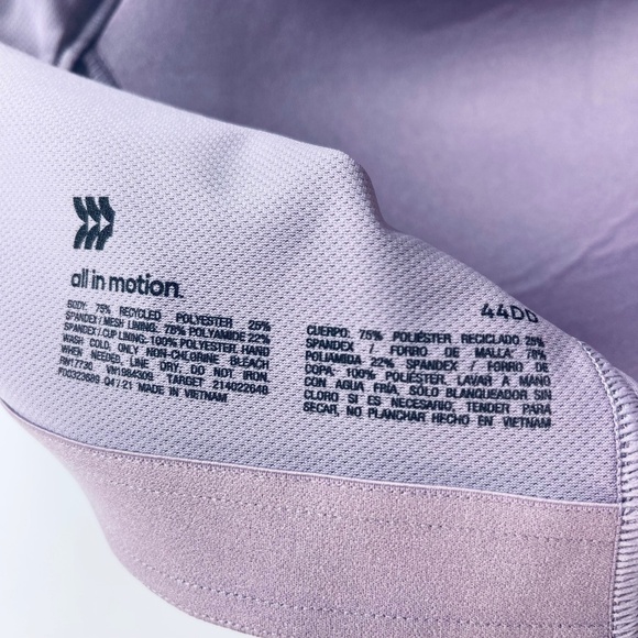 All in Motion Purple Sports Bra - Picture 8 of 10